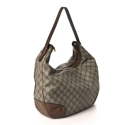 Gucci GG Supreme Monogram Margaux Calfskin Medium Nice Hobo Beige Ebony Acero 3 of 12