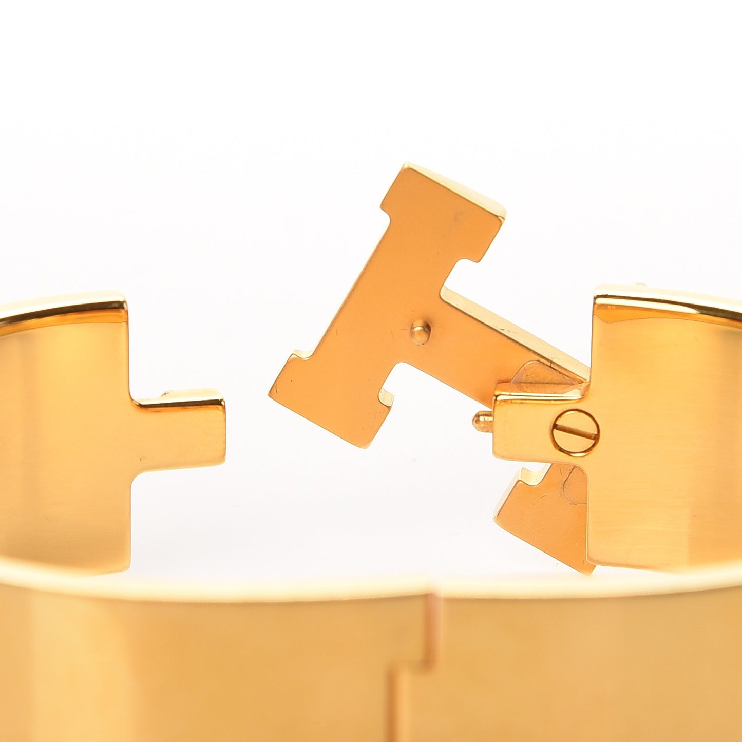 Enamel Wide Clic Clac H Bracelet GM Orange
