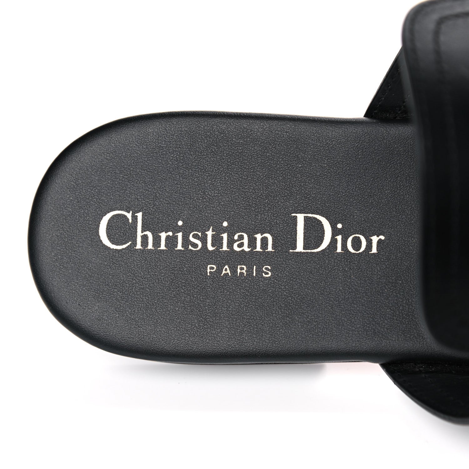 Christian Dior Calfskin 30 Montaigne Thong Sandals 38 Black 7 of 9