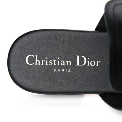 Christian Dior Calfskin 30 Montaigne Thong Sandals 38 Black 7 of 9