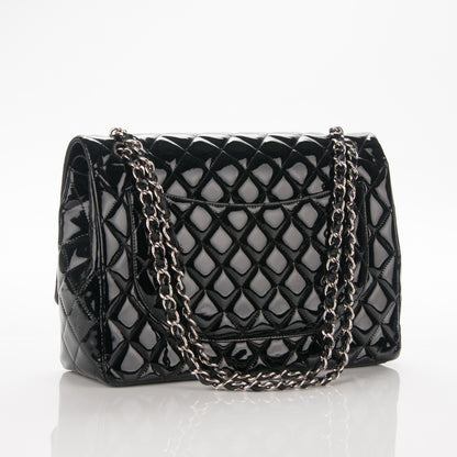 Chanel Patent Quilted Maxi Double Flap Black 3 of 7