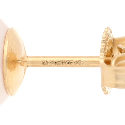Mikimoto 18K Yellow Gold Akoya Cultured Pearl 8.5mm Stud Earrings 4 of 4