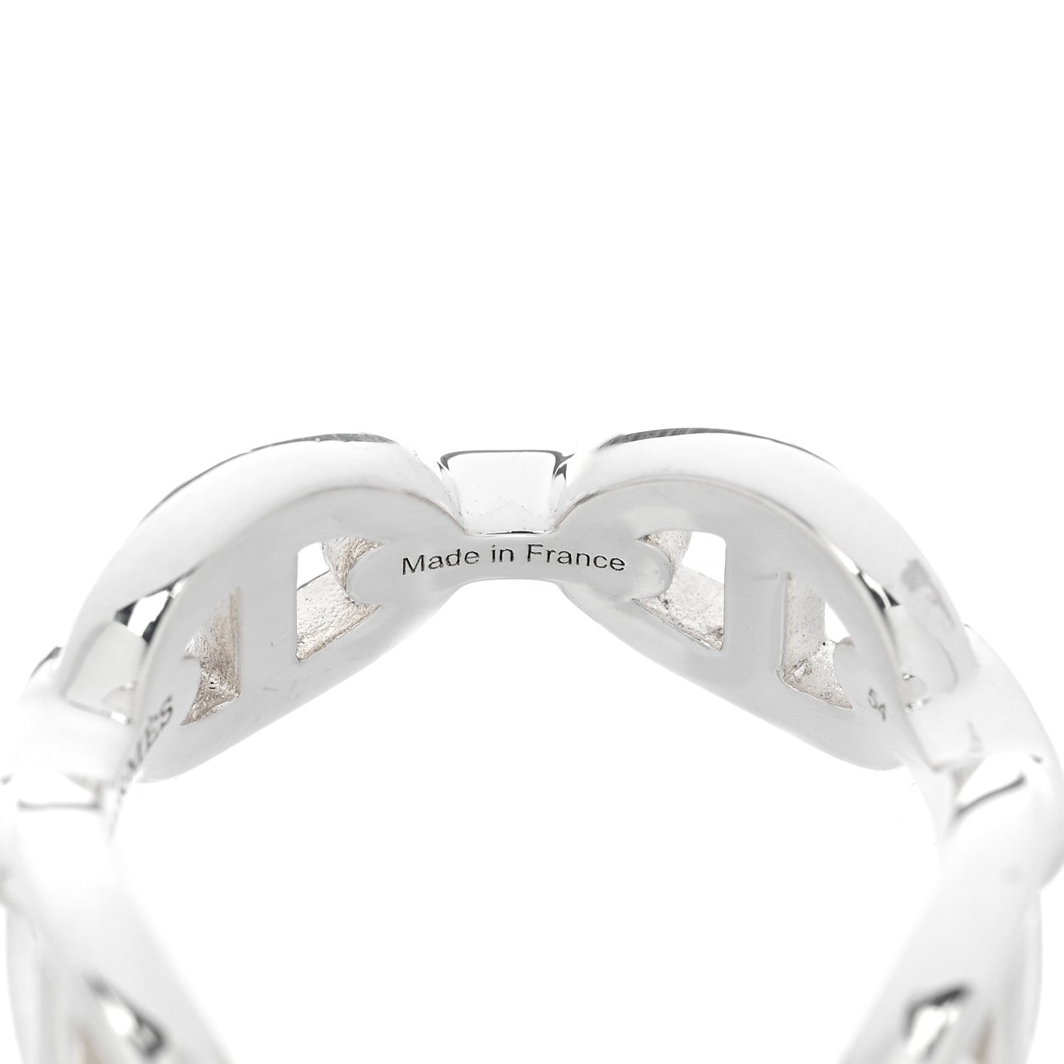 Hermes Sterling Silver PM Chaine d'Ancre Enchainee Band Ring 54 6.75 13 of 16