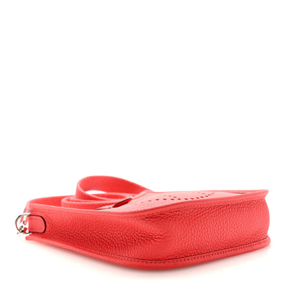 Hermes Taurillon Clemence Evelyne TPM Rouge Casaque 3 of 8