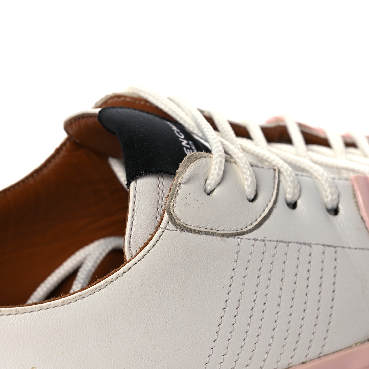 Givenchy Canvas Logo Tennis Light Low Top Sneakers 37 White Pink 8 of 14