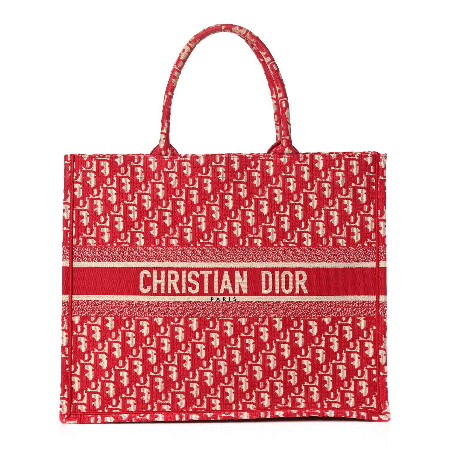 Christian Dior Oblique Book Tote Raspberry 1 of 10