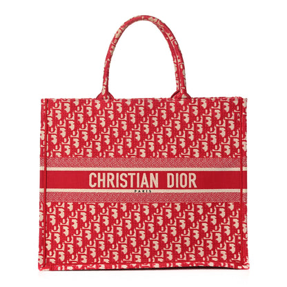 Christian Dior Oblique Book Tote Raspberry 1 of 10
