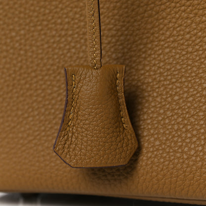 Hermes Togo Verso Birkin 25 Bronze Dore Bleu Brume 31 of 34