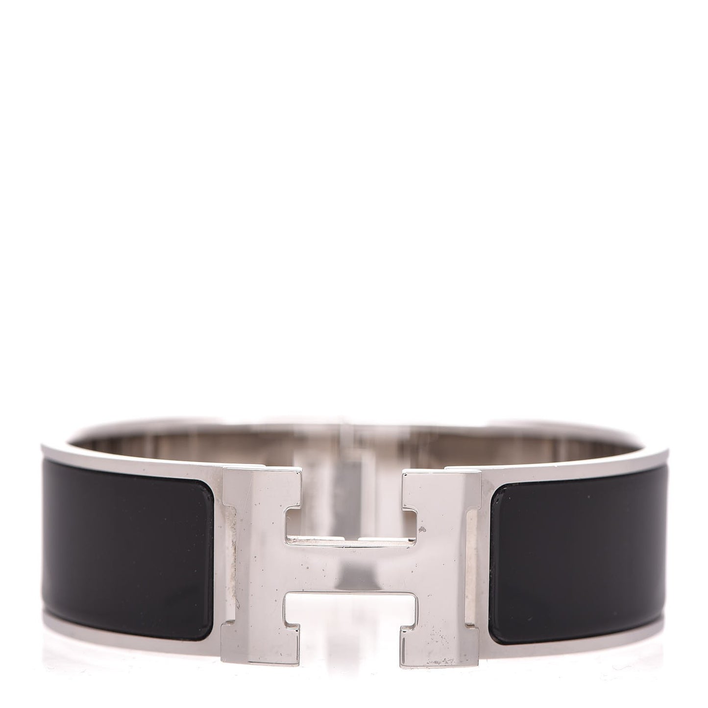 Enamel Wide Clic Clac H Bracelet GM Black