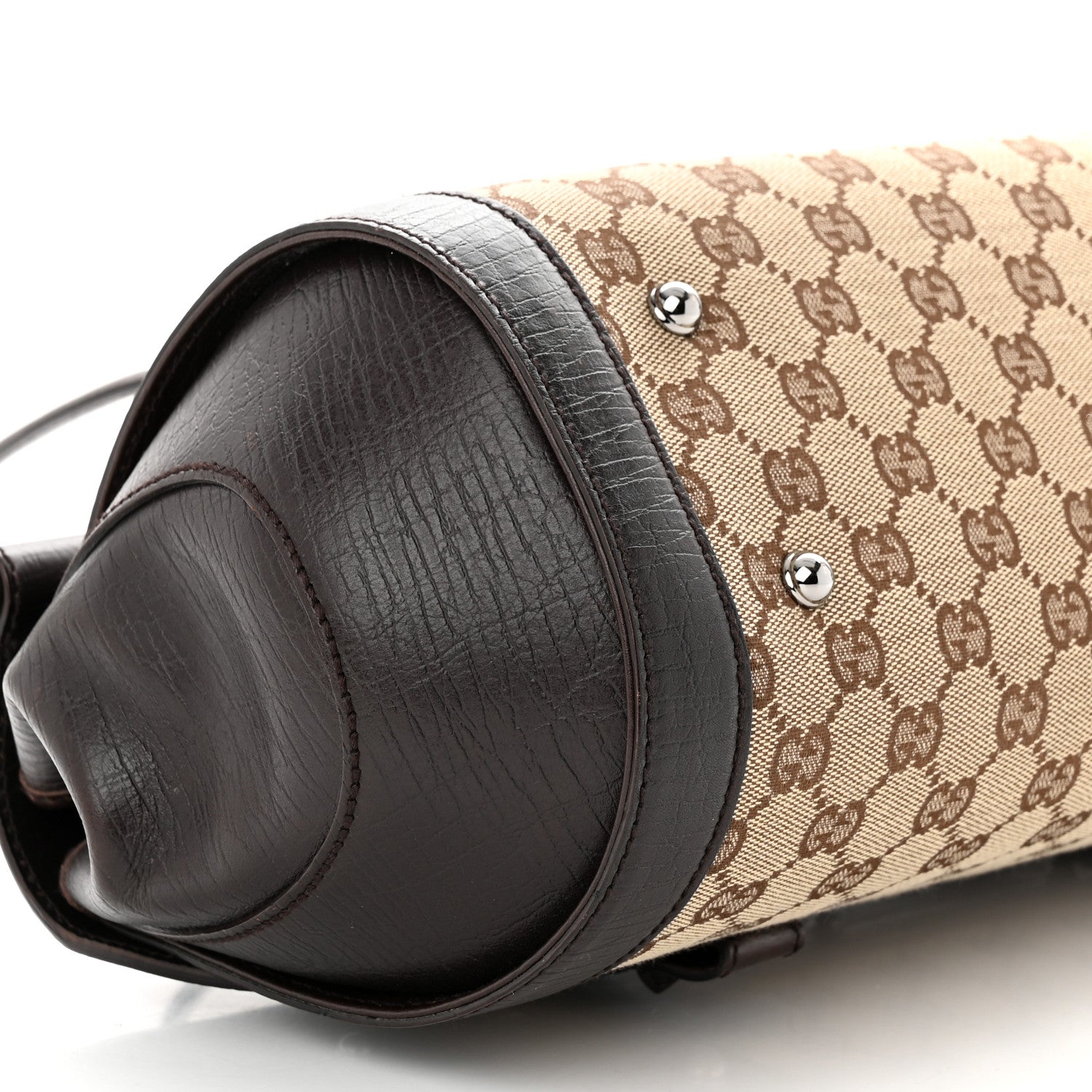 Gucci Monogram Bamboo Bullet Handbag Brown 9 of 12