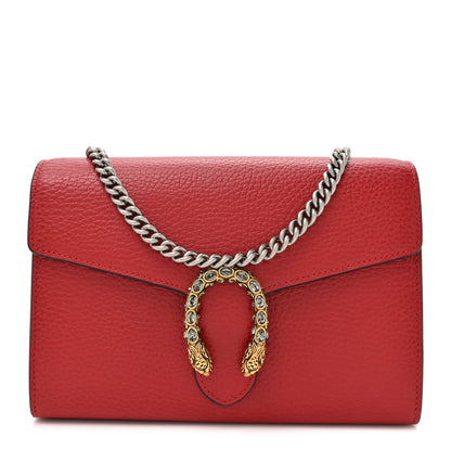 Gucci Calfskin Mini Dionysus Chain Wallet Hibiscus Red 1 of 11