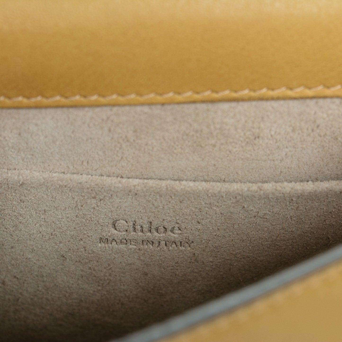 Calfskin Suede Small Nile Bracelet Bag Dusty Yellow