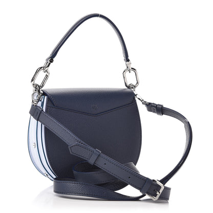 MCM Visetos Calfskin Small Patricia Shoulder Bag Mood Indigo White 3 of 12