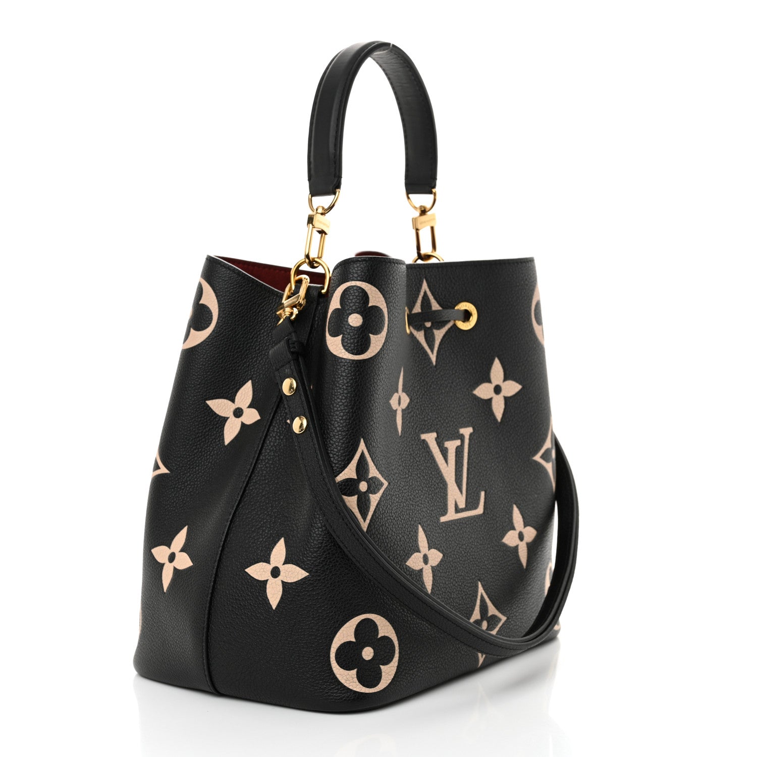 Louis Vuitton Empreinte Monogram Giant Neonoe MM Black Beige 4 of 10