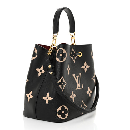 Louis Vuitton Empreinte Monogram Giant Neonoe MM Black Beige 4 of 10