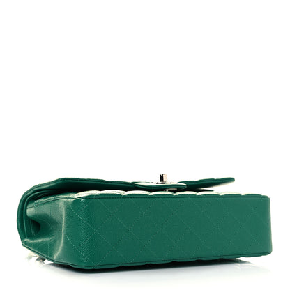 Chanel Caviar Quilted Medium Double Flap Green 3 of 8
