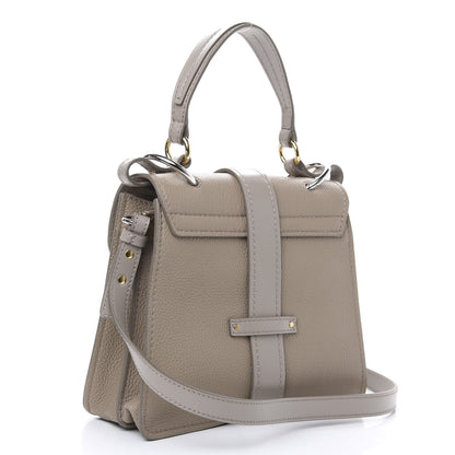 Chloe Shiny Grained Calfskin Small Aby Day Shoulder Bag Motty Grey 4 of 10
