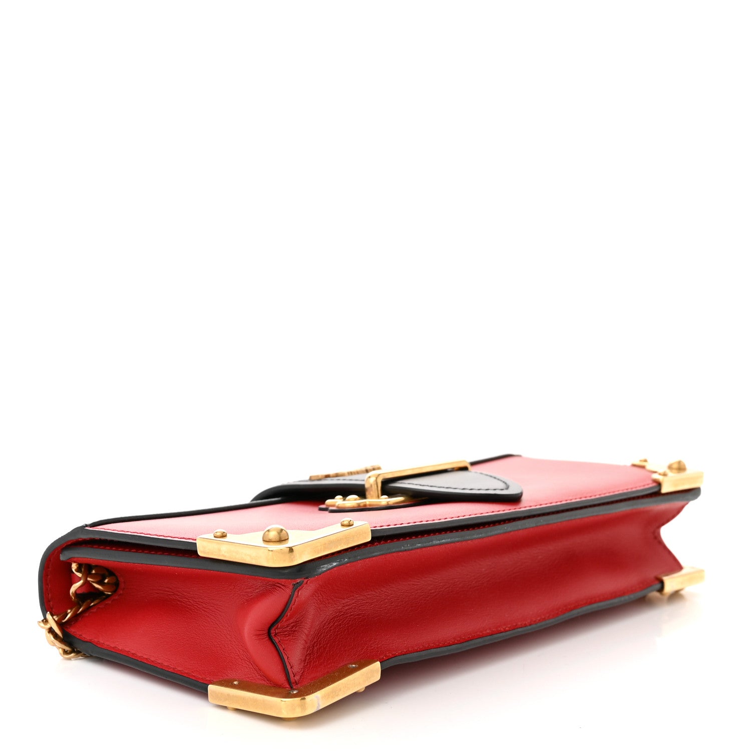 Prada City Calfskin Saffiano Cahier Pochette Fuoco Black 4 of 11
