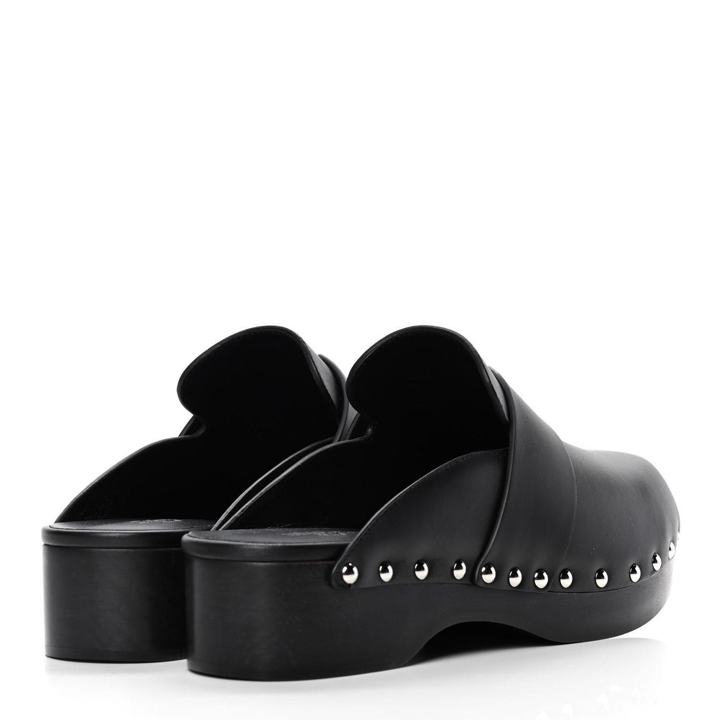 Calfskin Calya Mules 37 Black