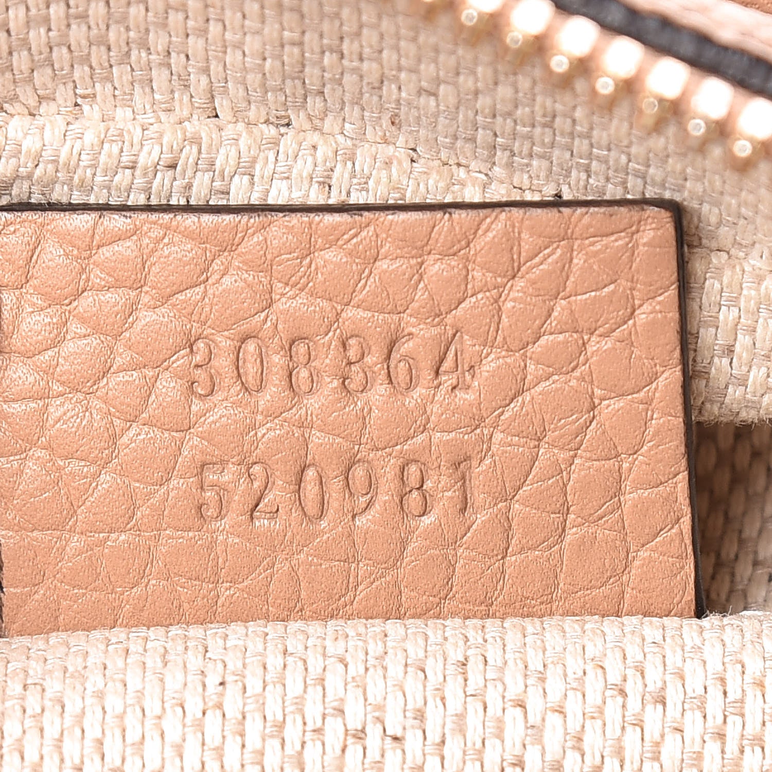 Gucci Pebbled Calfskin Small Soho Disco Bag Rose Beige 7 of 12