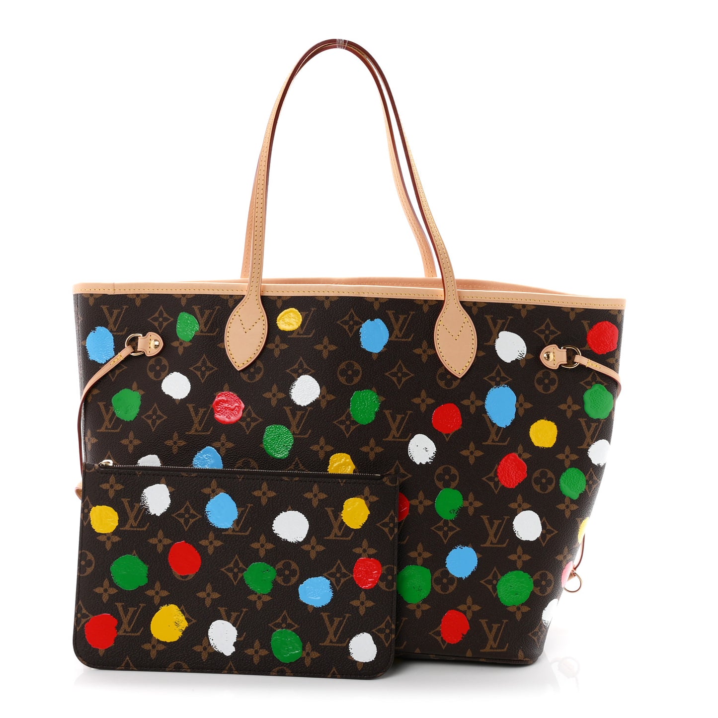 LV X YK Monogram Dots Neverfull MM