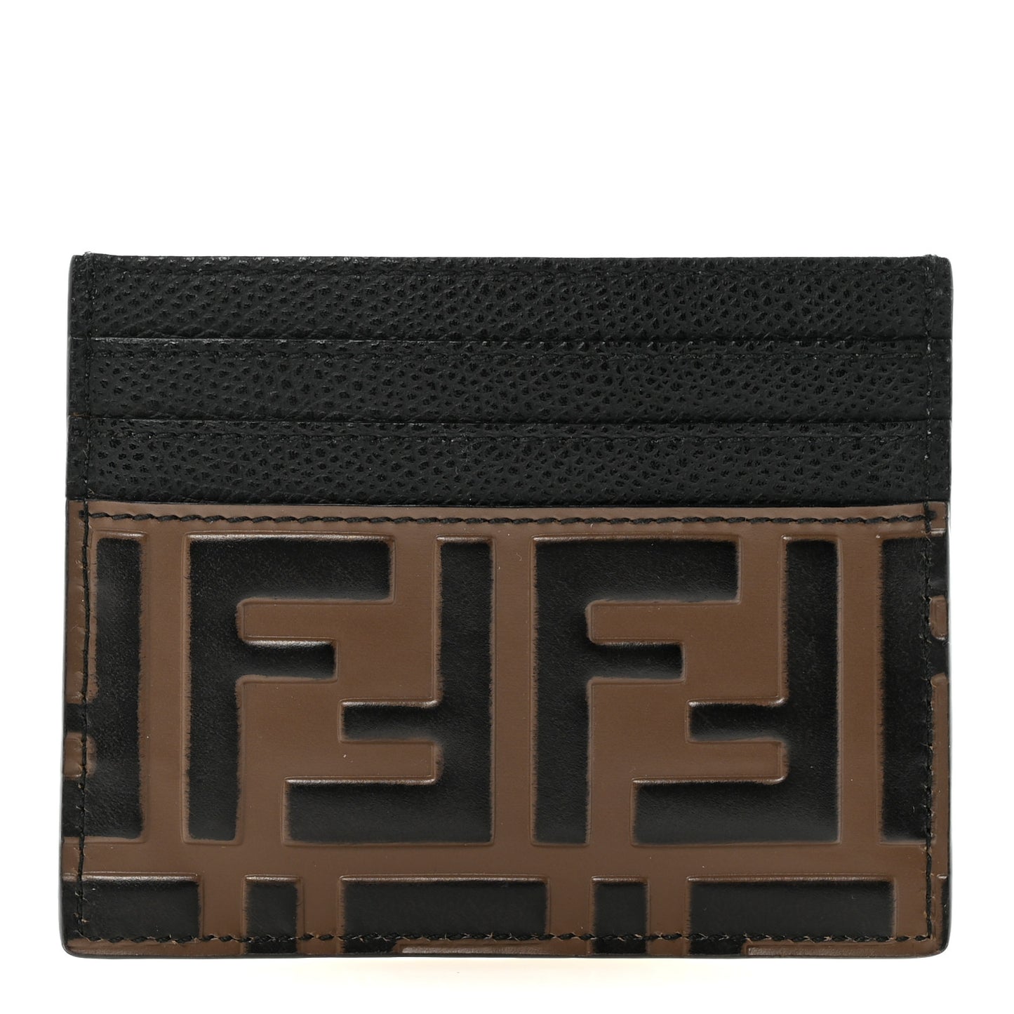 Vitello Cruise Bi-Color FF 1974 Embossed Card Holder Maya Black