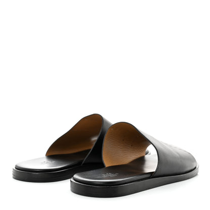 Hermes Calfskin Mens Smyrne Sandals 43 Black 4 of 9