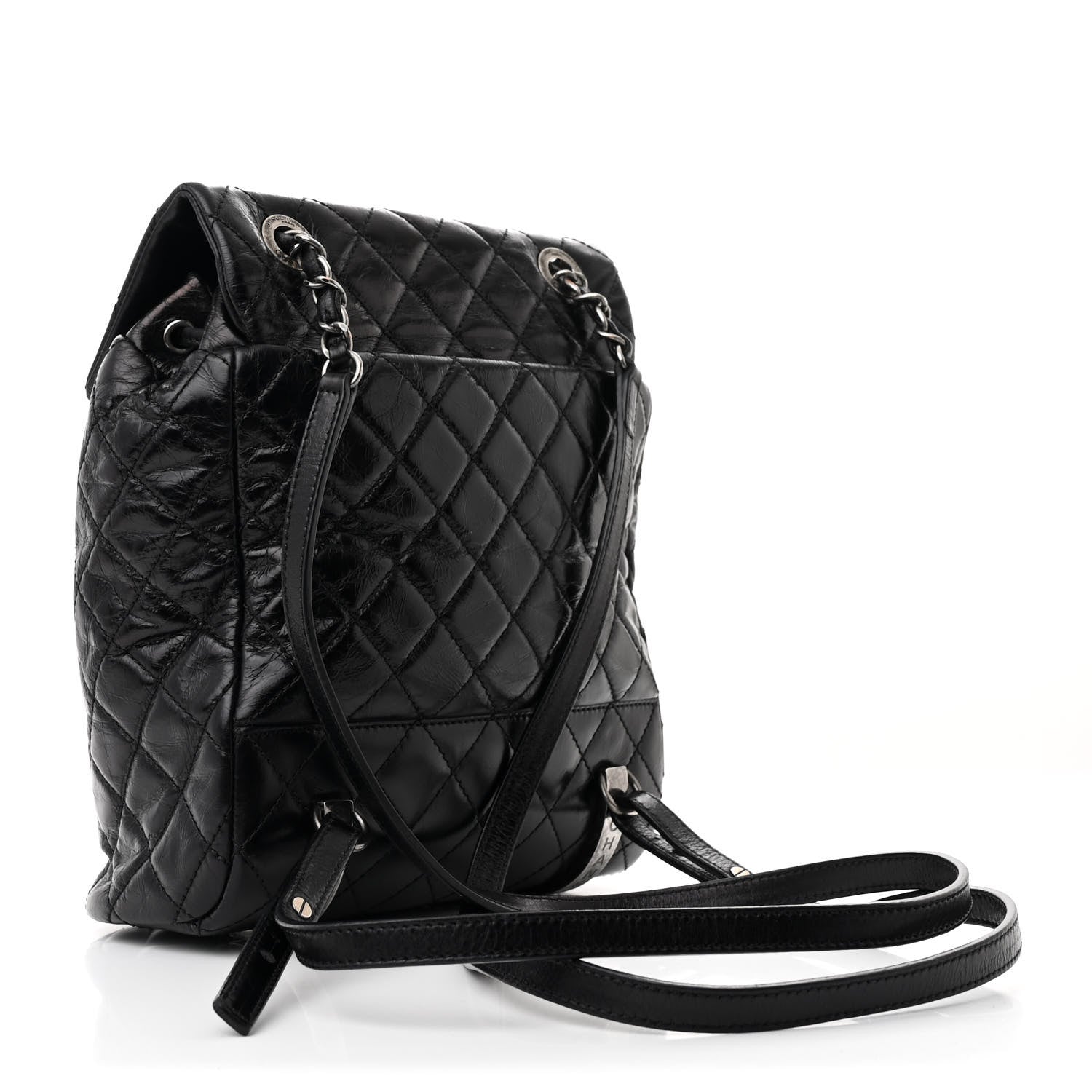 Chanel Glazed Calfskin Quilted Small Salzburg Mountain Backpack Black 3 of 11