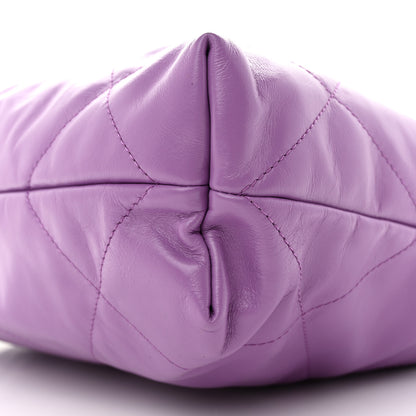 Chanel Shiny Calfskin Quilted Small Chanel 22 Purple 11 of 13