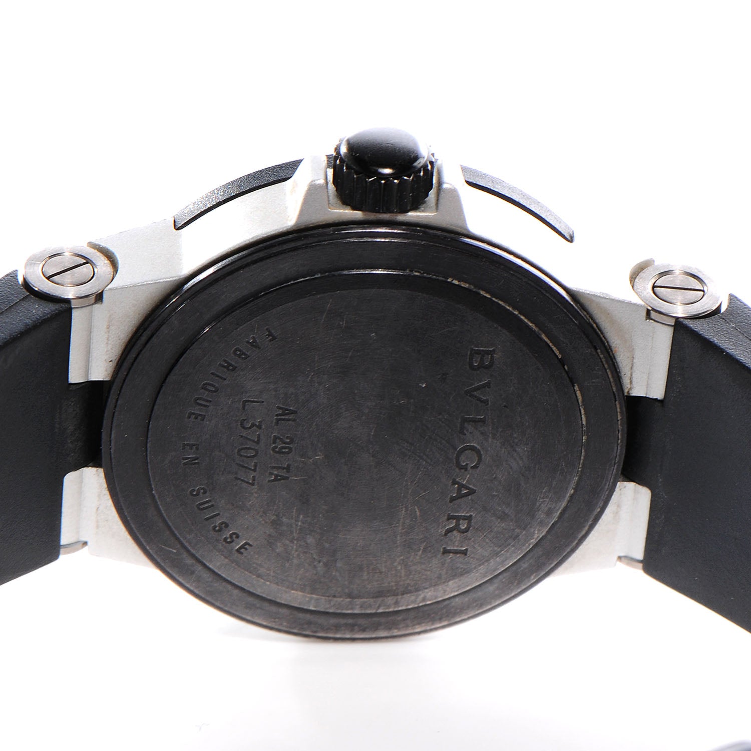 Bulgari Aluminum Rubber 29mm Diagono Quartz Watch 4 of 6