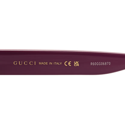 Gucci Acetate Square Frame Sunglasses GG1337S Purple 5 of 7