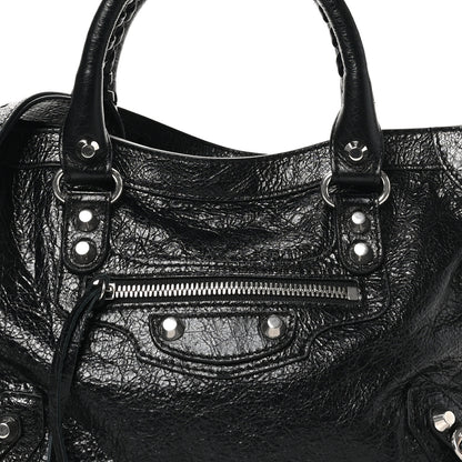 Balenciaga Agneau Arena Silver Hardware Small Le City Black 8 of 11