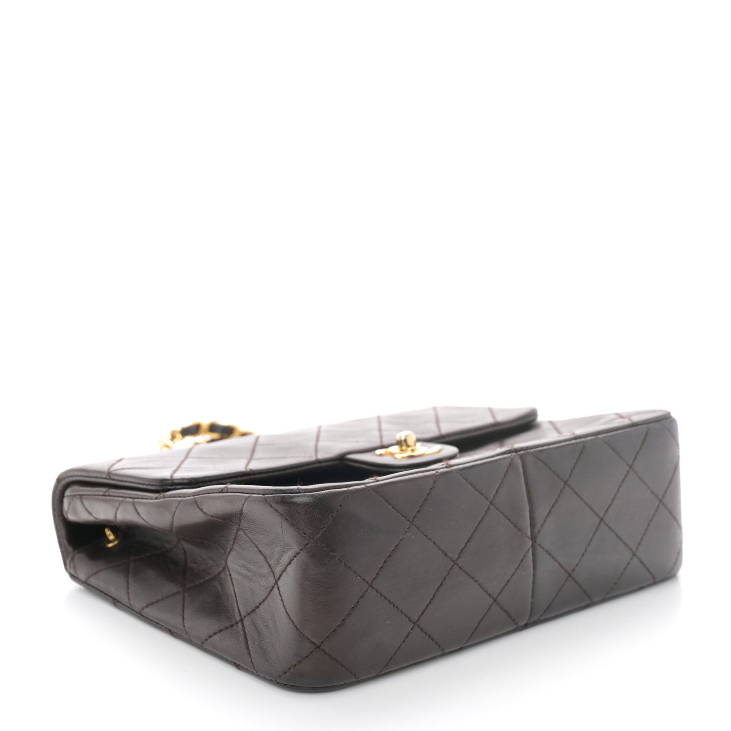 Chanel Lambskin Quilted Small Single Flap Brown 4 of 11