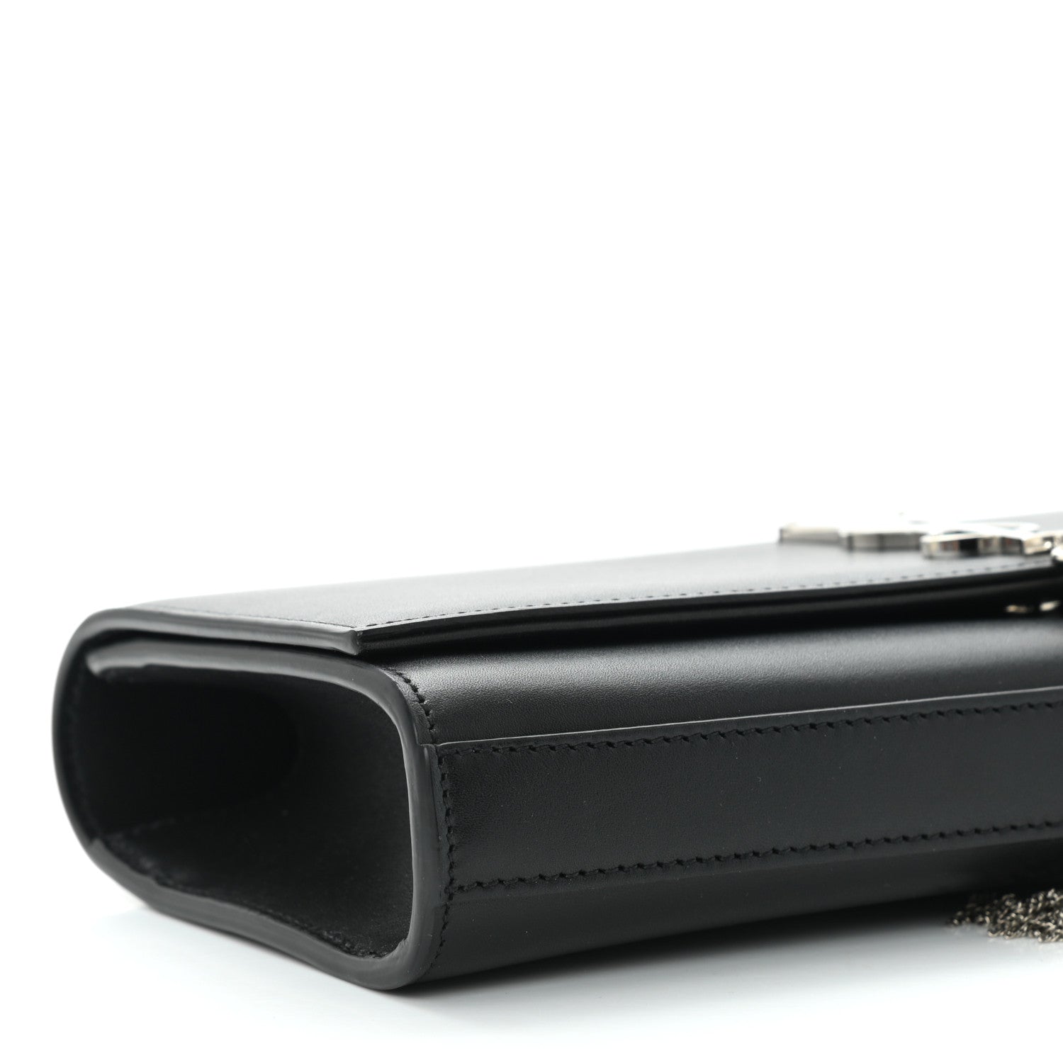 Saint Laurent Calfskin Classic Monogram Tassel Clutch Black 9 of 10