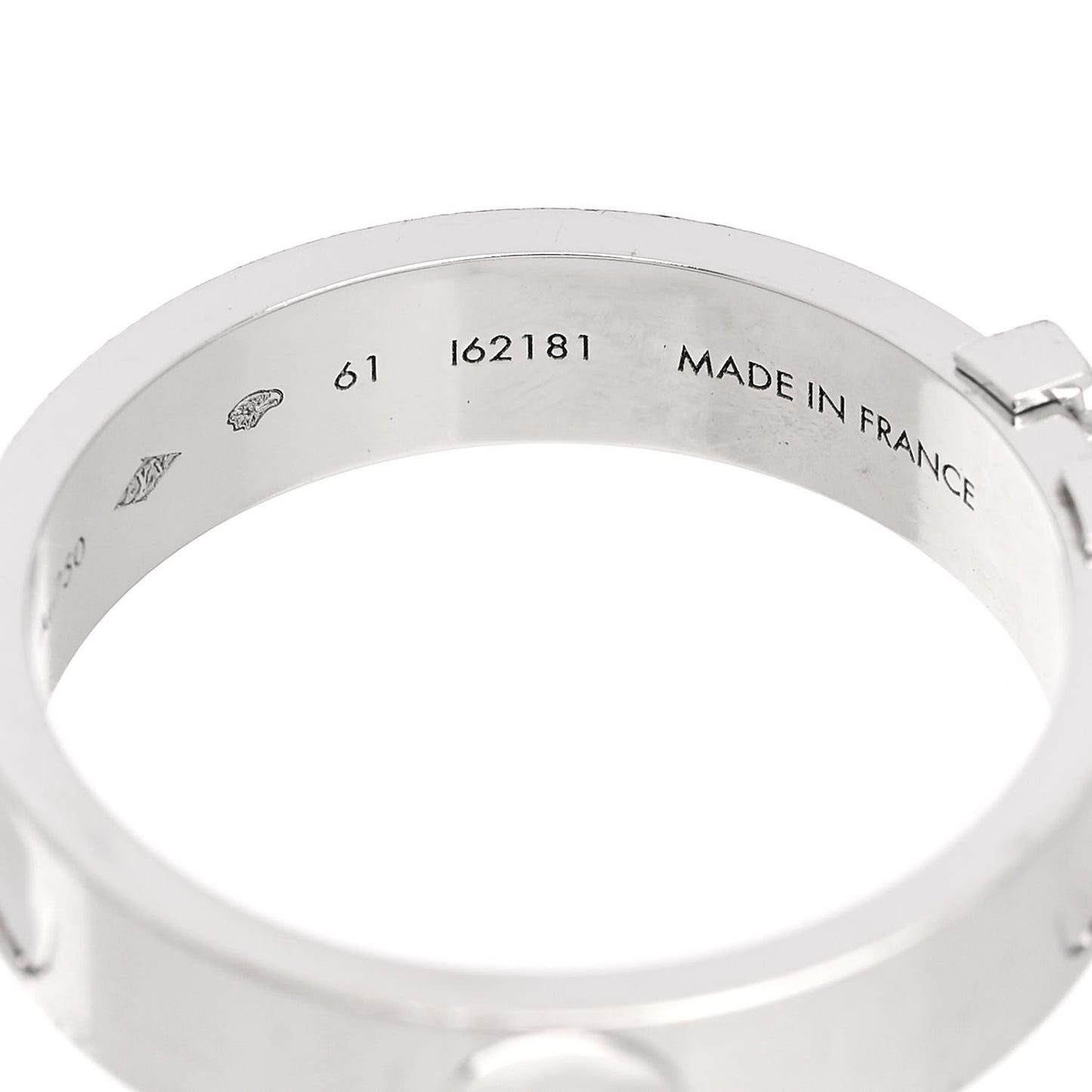 18K White Gold Empreinte LV Ring 61 9.75