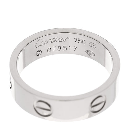Cartier 18K White Gold 5.5mm LOVE Ring 55 7.25 4 of 4