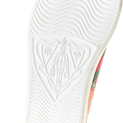 Gucci X DISNEY GG Supreme Monogram Web Donald Duck Womens Ace Sneakers 36 Beige New Acero Orange 11 of 12