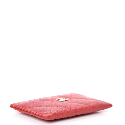 Chanel Caviar Quilted Card Holder Red 4 of 8