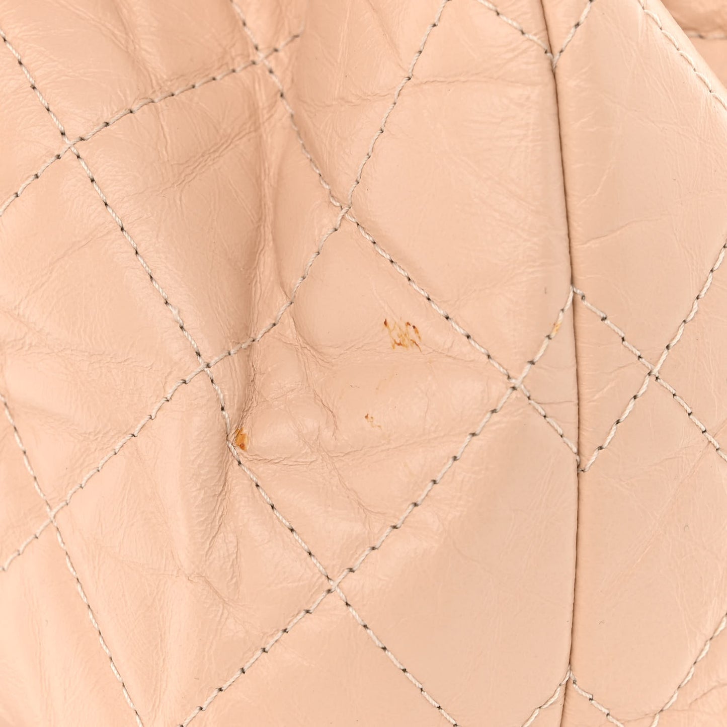 Aged Calfskin Quilted Small Gabrielle Backpack Beige Black