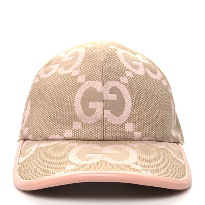 Gucci Monogram Jumbo GG Mosteri Baseball Hat S 56 Beige Light Pink 2 of 10