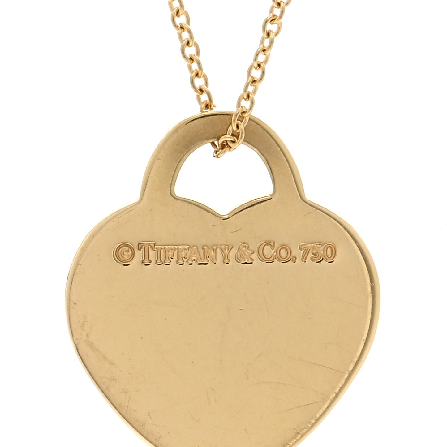 18K Yellow Gold Small Return to Tiffany Heart Tag Pendant Necklace