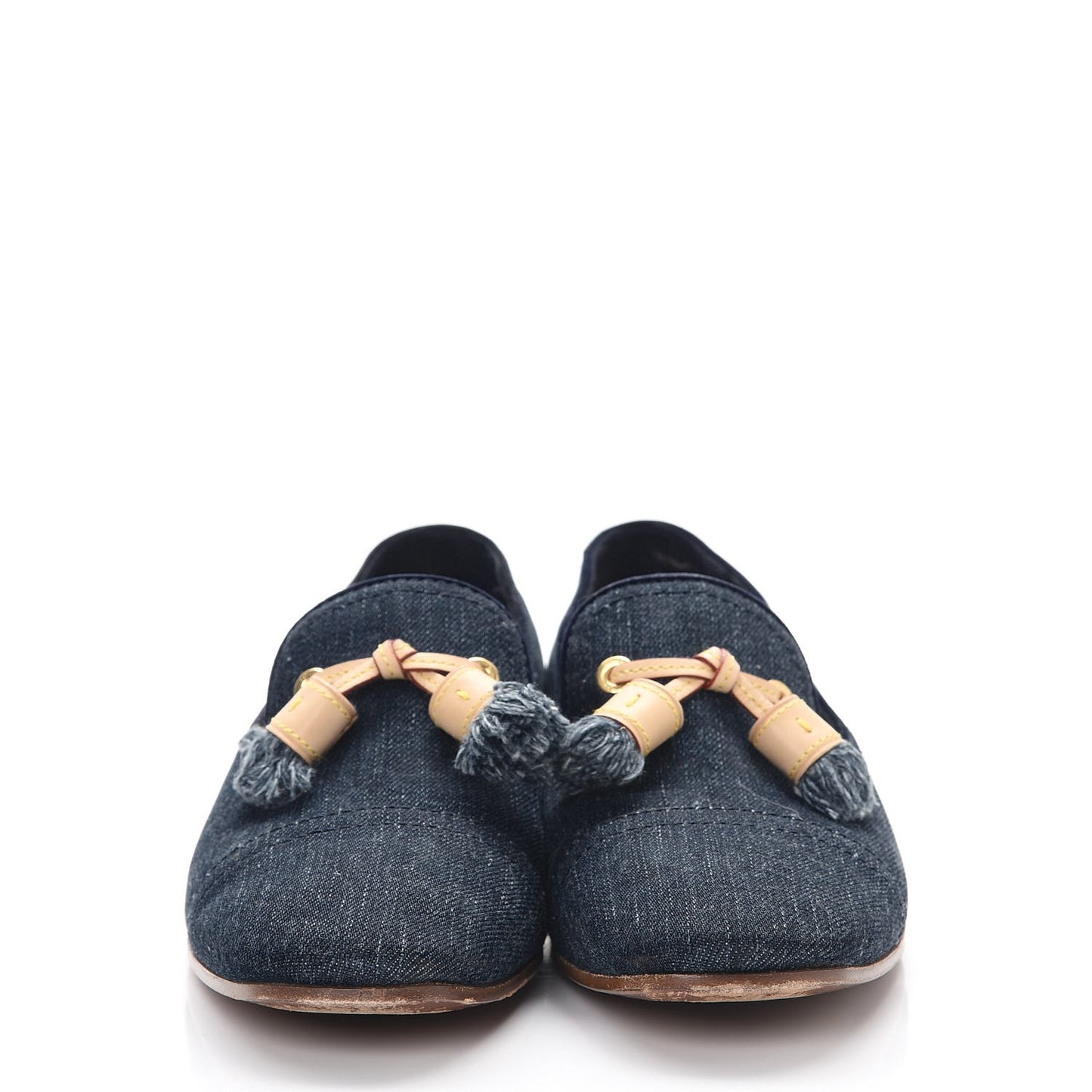 Denim Tassel Loafers 38.5 Navy