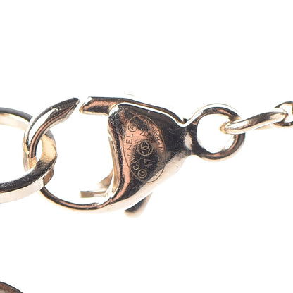 Chanel Resin Strass Perfume Bottle CC Necklace Black Gold 6 of 7