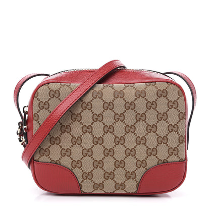 Gucci Monogram Mini Bree Messenger Bag Red 1 of 8