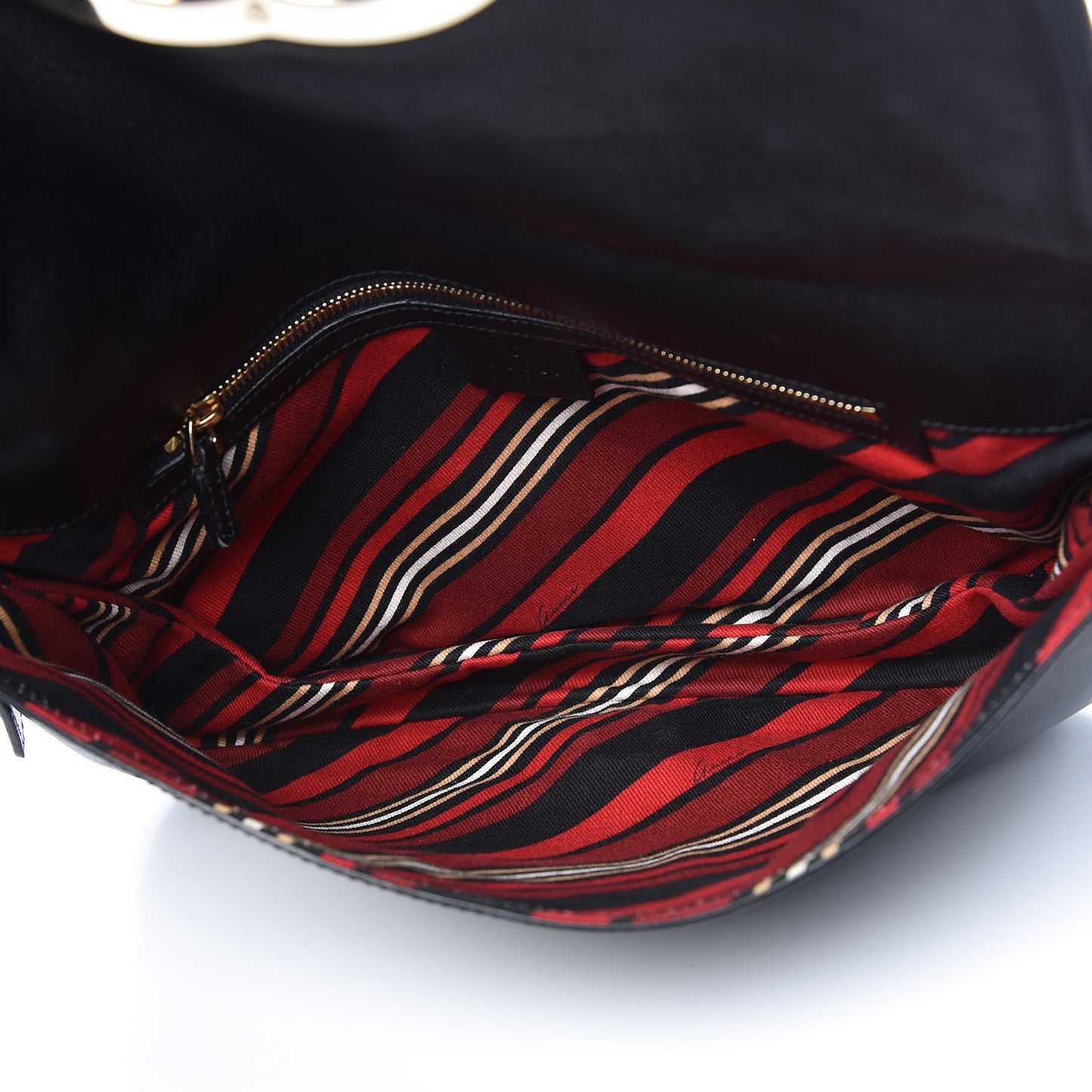 Calfskin Small Britt Shoulder Bag Black