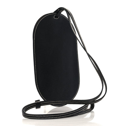 Hermes Chevre Mysore Verso In-The-Loop Phone To Go GM Case Black Havane 3 of 7