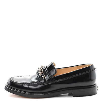 Chanel Velvet Metal CC Loafers 38 Black 1 of 10
