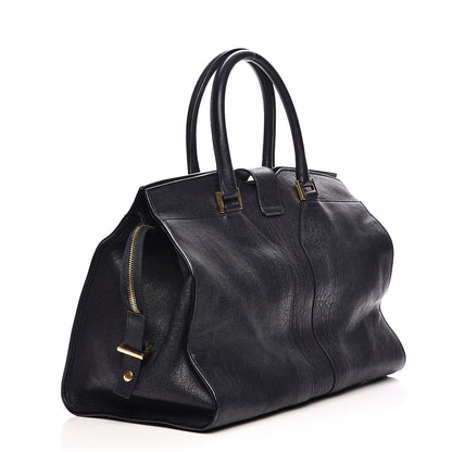 Saint Laurent Sheepskin Medium Cabas ChYc Navy 3 of 9