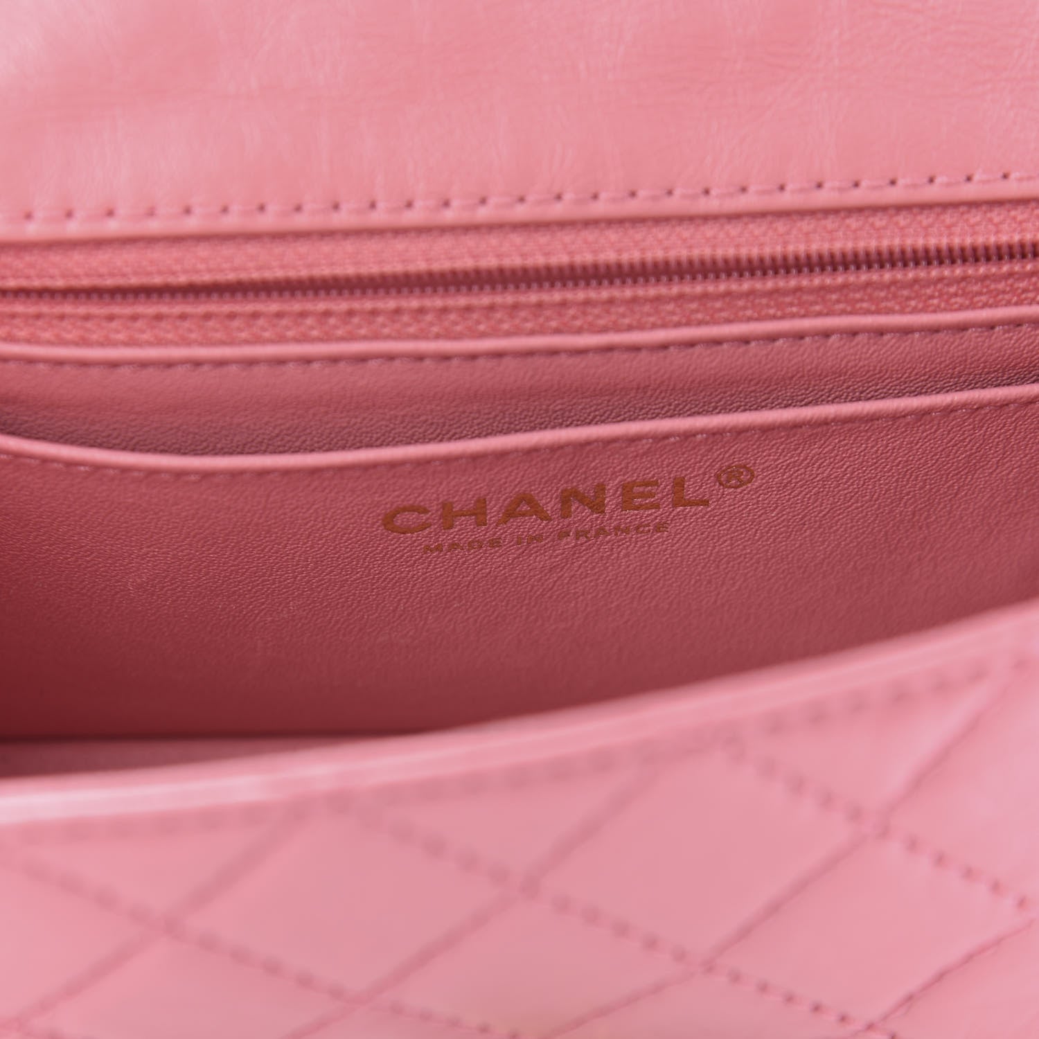 Chanel Aged Calfskin Quilted 2.55 Reissue Mini Flap Pink 9 of 12