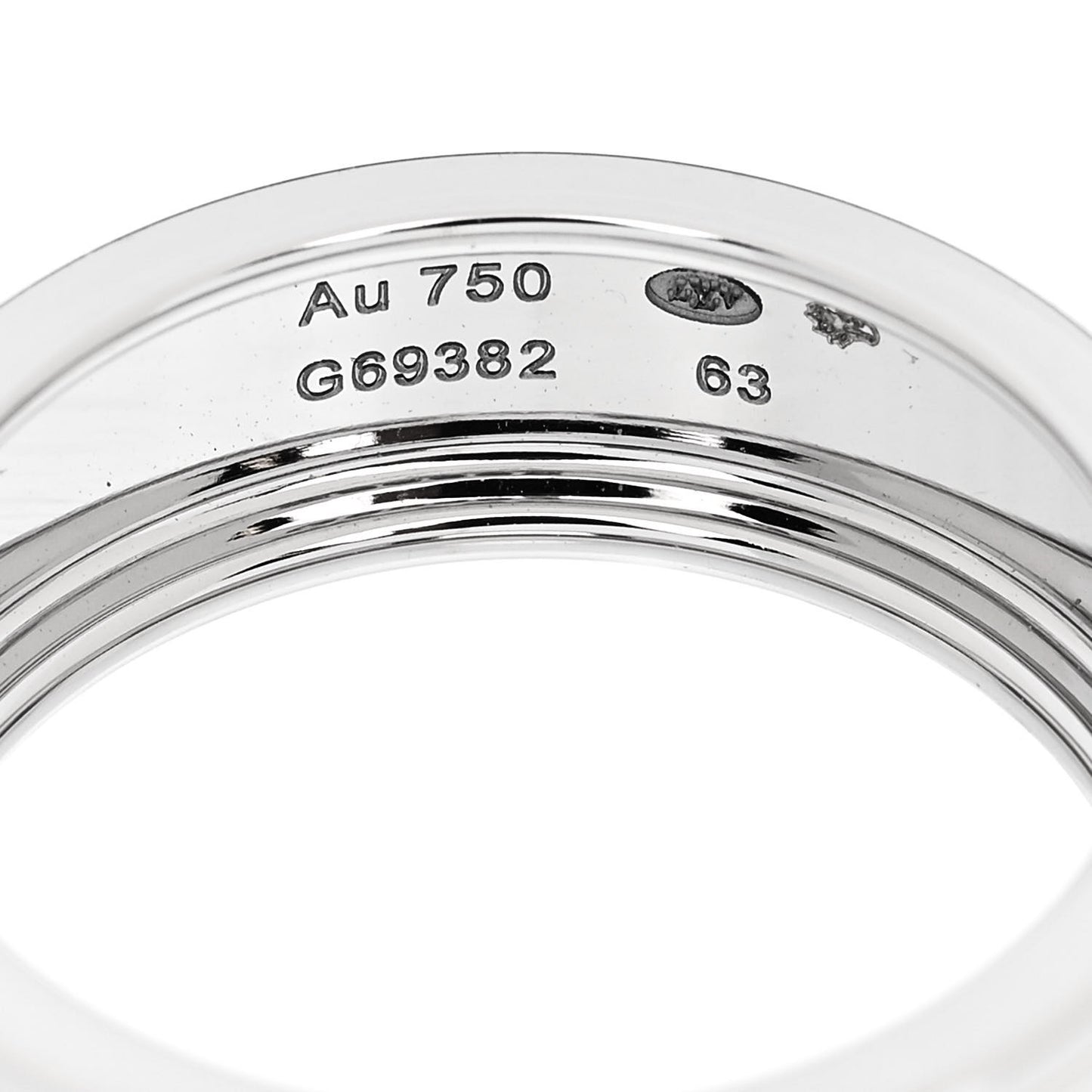 18K White Gold Les Gaston Ring 63 10.5
